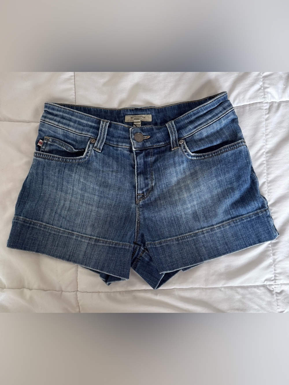 Burberry Dark Blue Denim Women's Shorts - Picture 6 of 12